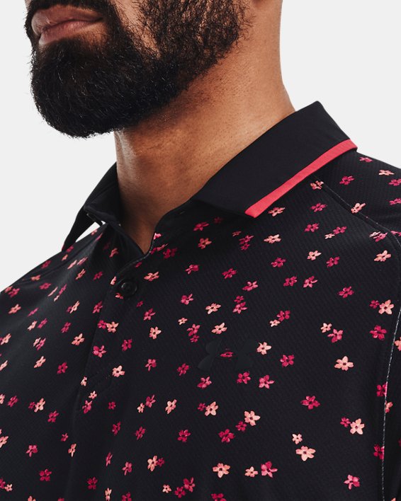 Men's UA Iso-Chill Floral Polo in Black image number 3